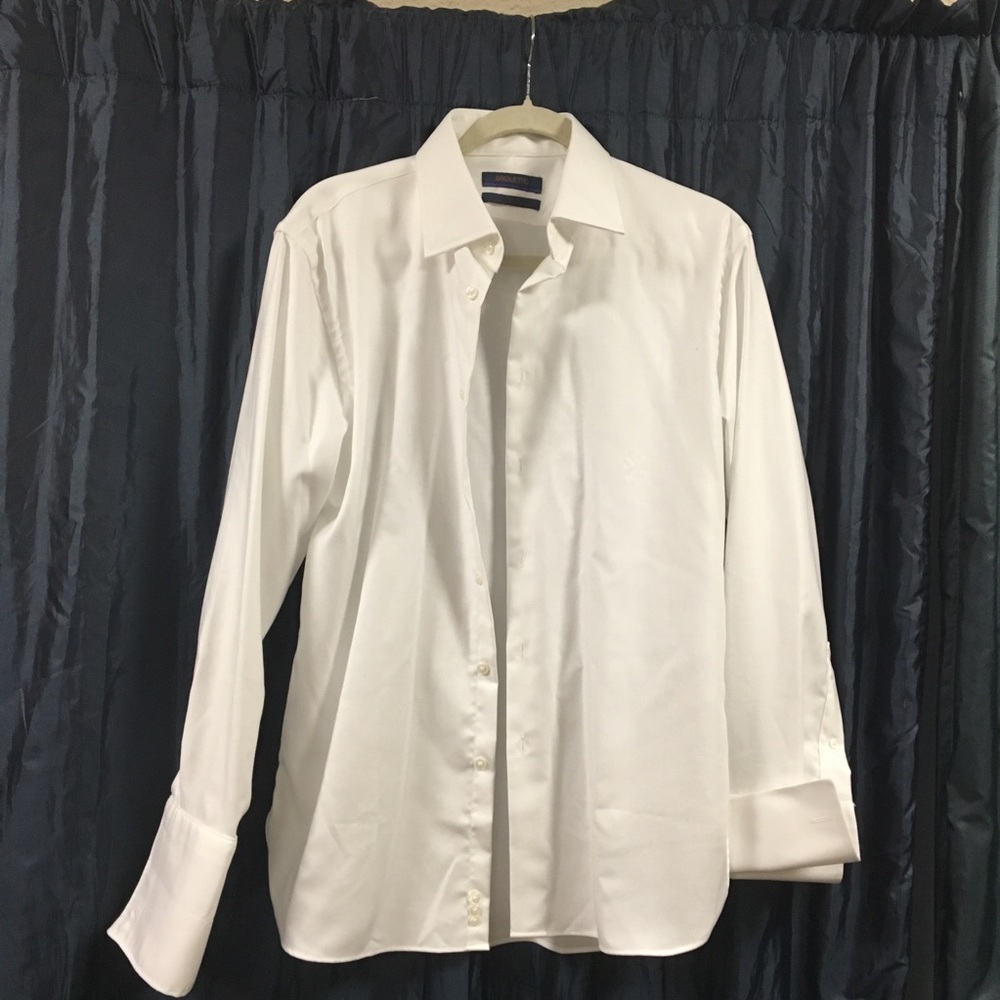 Broletto White Dress Shirt Trim Fit
